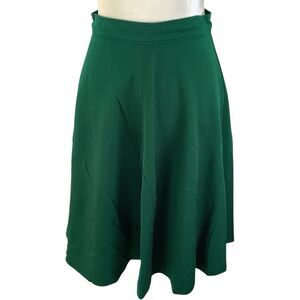 Vintage A Line Kelly Green Skirt Women Size XS S Waist 24 In Knee Length Irish
